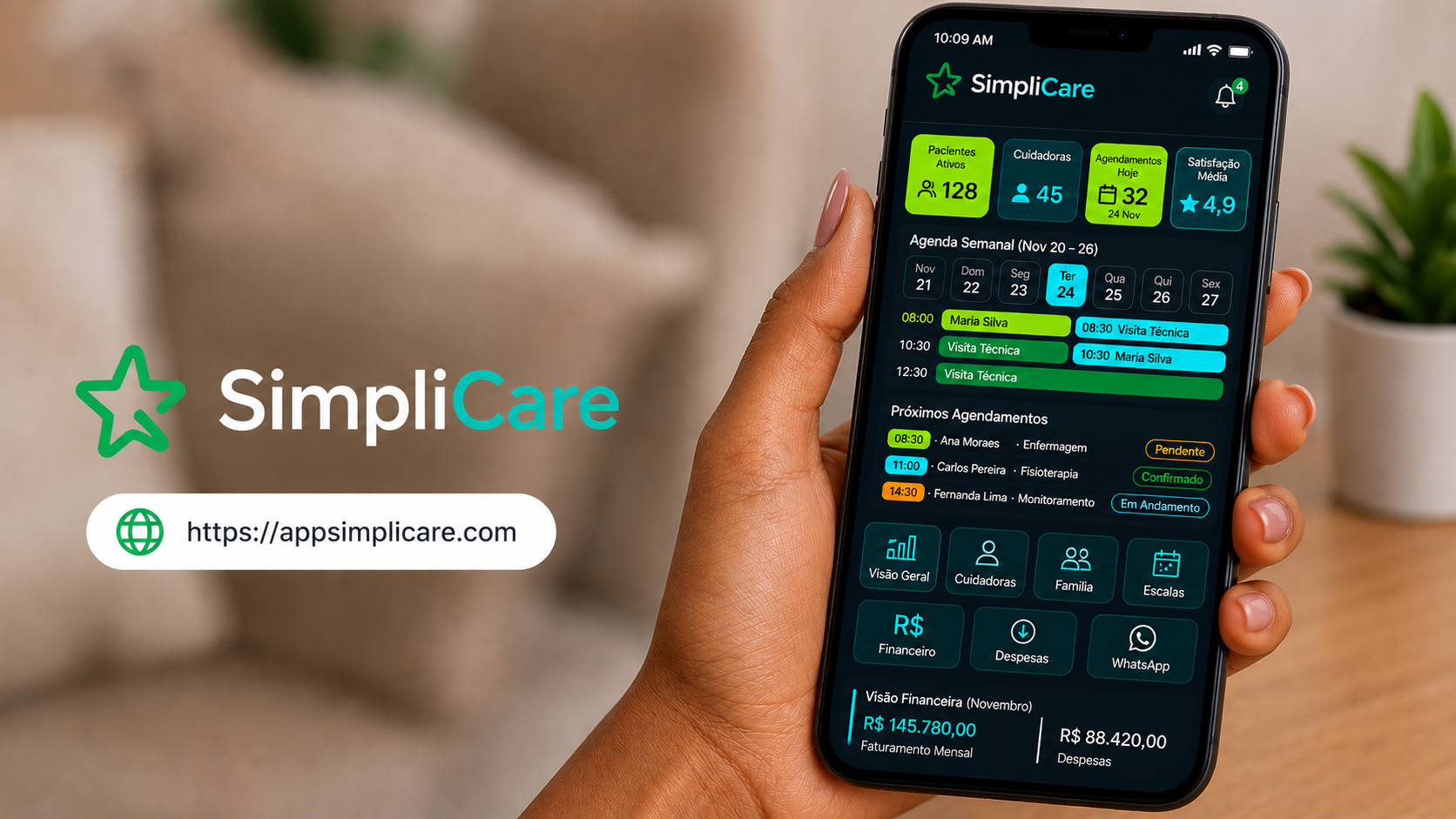SimpliCare — App de Gestão Home Care